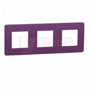 NU280614 Unica Studio Color krycí rámeček trojnásobný, Plum/Bílá