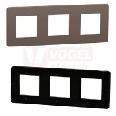 NU280617 Unica Studio Color krycí rámeček trojnásobný, Chocolate/Černá