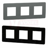 NU280622 Unica Studio Color krycí rámeček trojnásobný, Dark Grey/Černá