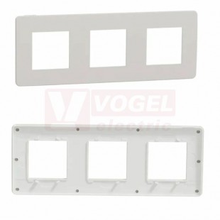NU280624 Unica Studio Color krycí rámeček trojnásobný, Light Grey/Bílá