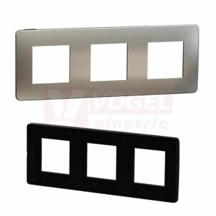 NU280656M Unica Studio Metal krycí rámeček trojnásobný, White Aluminium/Černá