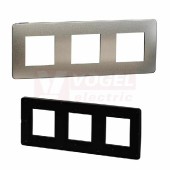 NU280656M Unica Studio Metal krycí rámeček trojnásobný, White Aluminium/Černá