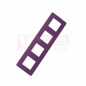 NU280814 Unica Studio Color krycí rámeček čtyřnásobný, Plum/Bílá