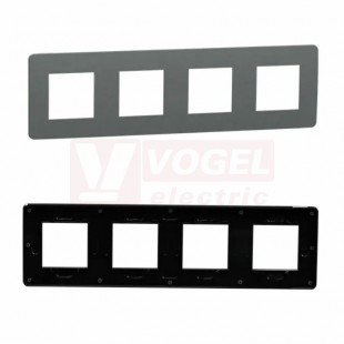 NU280822 Unica Studio Color krycí rámeček čtyřnásobný, Dark Grey/Černá
