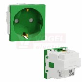 NU303706 Unica zásuvka SCHUKO 2P+E 250V/16A, clonky, šroubová, zelená