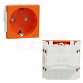 NU303761 Unica zásuvka SCHUKO 2P+E 250V/16A, clonky, šroubová, oranžová