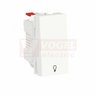 NU310618L Unica tlačítko ř.1/0 "světlo", 1M, barva bílá RAL9003, pružinové svorky