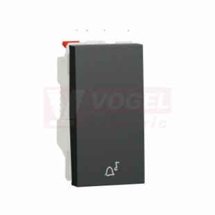 NU310654C Unica tlačítko ř.1/0 "zvonek", 1M, Antracit RAL7021, pružinové svorky