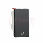 NU310654C Unica tlačítko ř.1/0 "zvonek", 1M, Antracit RAL7021, pružinové svorky