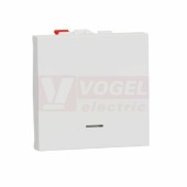 NU320318S Unica přepínač střídavý ř.6 s nulovou svorkou, 2M, barva bílá RAL9003, pružinové svorky