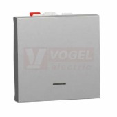 NU320330S Unica přepínač střídavý ř.6 s nulovou svorkou, 2M, Aluminium, pružinové svorky