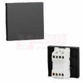 NU323654 Unica tlačítko střídavé ř.6/0, 2M, 10A/250V, Antracit RAL7021, pružinové svorky