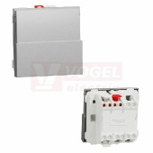 NU324630 Unica tlačítko střídavé ř.6/0 popisové pole, 10A/250V, Aluminium, pružinové svorky