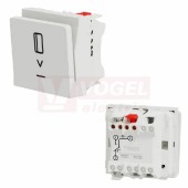 NU328318 Unica spínač pro hotelové karty, 2M, barva bílá RAL9003, pružinové svorky