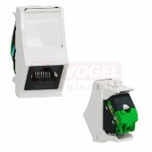 NU340618 Unica zásuvka datová zkosená RJ45 Kat.6 STP, 1M, barva bílá RAL9003