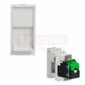 NU341618 Unica zásuvka datová 1xRJ45 Kat.6 STP, 1M, držák štítku, ochraný kryt, barva bílá RAL9003