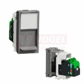 NU341630 Unica zásuvka datová 1xRJ45 Kat.6 STP, 1M, držák štítku, ochraný kryt, Aluminium