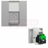NU341930 Unica zásuvka datová 1xRJ45 Kat.6 FTP, 2M, ochraný kryt, držák štítku, Aluminium
