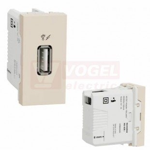 NU342844 Unica USB 2.0 nabíjecí konektor, 1M, 1A, barva béžová RAL1013