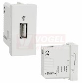 NU342918 Unica USB 2.0 datový konektor, 1M, barva bílá RAL9003, šroubové svorky