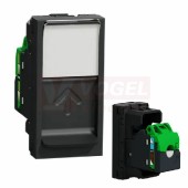 NU344754 Unica zásuvka datová 1xRJ45 Kat.6 FTP, 1M, ochraný kryt, držák štítku, Antracit RAL7021