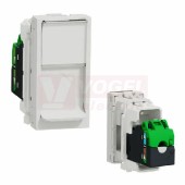 NU344818 Unica zásuvka datová 1xRJ45 Kat.6A FTP, 1M, ochraný kryt, držák štítku, barva bílá RAL9003