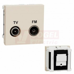NU345144 Unica zásuvka TV/R individuální, 11 dB, 2M, barva béžová RAL1013