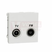 NU345218 Unica zásuvka TV/R koncová, 4 dB, 2M, barva bílá RAL9003