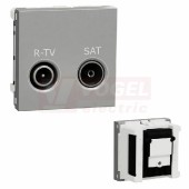 NU345530 Unica zásuvka TV-R/SAT koncová 5,5 dB, 2M, Aluminium