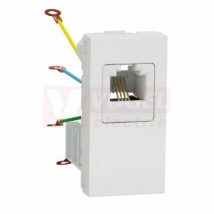 NU349118 Unica zásuvka telefonní RJ12, 6 kontaktů 1M, barva bílá RAL9003