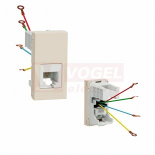 NU349144 Unica zásuvka telefonní RJ12, 6 kontaktů 1M, barva béžová RAL1013
