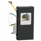 NU349154 Unica zásuvka telefonní RJ12, 6 kontaktů 1M, Antracit RAL7021