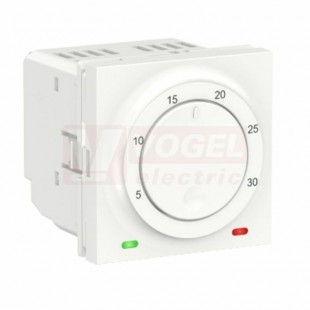 NU350118 Unica termostat prostorový otočný 2M, šroubové svorky, barva bílá RAL9003