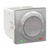 NU350130 Unica termostat prostorový otočný 2M, šroubové svorky, Aluminium
