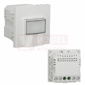 NU352518 Unica detektor pohybu s PIR čidlem, detekce 5-500lx, sepnutí 1-30min, úhel 160°, 230VAC/50Hz, 10A, 2M, šroubové svorky, barva bílá RAL9003