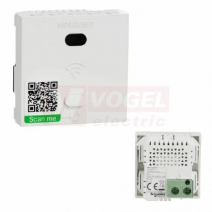 NU360518 Unica wifi repeater, 2M, WPA2-PSK, přenosová rychlost 300 Mb/s (MCS15, 40 MHz), tlačítko ON/OFF, 45x45x39mm, IP20, barva bílá RAL9003