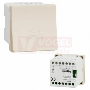 NU378644 Unica elektronický dveřní zvonek, 2M, 230VAC/50-60Hz, šroubové svorky, hlasitost 70db/1m, barva béžová RAL1013
