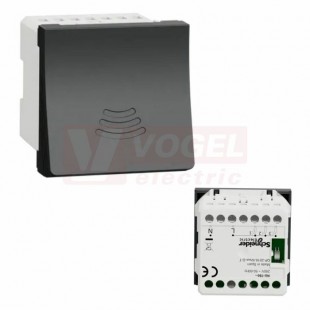 NU378654 Unica elektronický dveřní zvonek, 2M, 230VAC/50-60Hz, šroubové svorky, hlasitost 70db/1m, Antracit RAL7021
