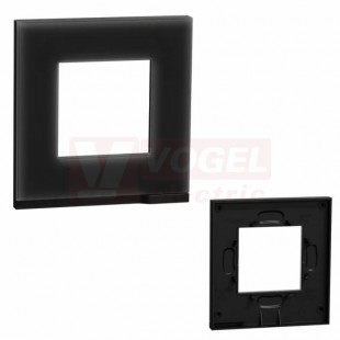 NU600286 Unica Pure krycí rámeček jednonásobný, Frosted Black, VÝROBA UKONČENA