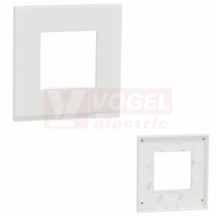 NU600289 Unica Pure krycí rámeček jednonásobný, Translucide White, VÝROBA UKONČENA