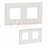NU600485 Unica Pure krycí rámeček dvojnásobný, Frosted White, VÝROBA UKONČENA