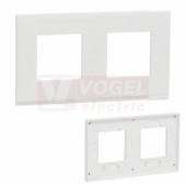 NU600489 Unica Pure krycí rámeček dvojnásobný, Translucide White, VÝROBA UKONČENA