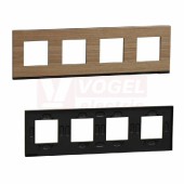 NU600884 Unica Pure krycí rámeček čtyřnásobný, Oak Wood, VÝROBA UKONČENA