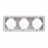 NU840630 Unica Pro krabice na omítku trojnásobná, Aluminium