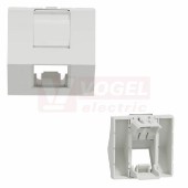 NU940718 Unica centrální deska zkosená RJ45 S-ONE, 2M, držák štítku, barva bílá RAL9003