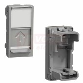 NU941030 Unica centrální deska RJ45 S-ONE 1M, ochraný kryt, držák štítku, Aluminium