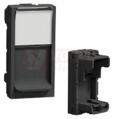 NU941054 Unica centrální deska RJ45 S-ONE 1M, ochraný kryt, držák štítku, Antracit