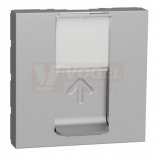 NU941130 Unica centrální deska RJ45 S-ONE, 2M, ochraný kryt, držák štítku, Aluminium