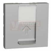NU941130 Unica centrální deska RJ45 S-ONE, 2M, ochraný kryt, držák štítku, Aluminium