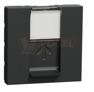 NU941154 Unica centrální deska RJ45 S-ONE, 2M, ochraný kryt, držák štítku, Antracit